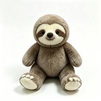 Peluche personnalisée d'animal de la forêt tropicale, peluche paresseuse, peluche paresseuse de la forêt, coussin paresseux en peluche