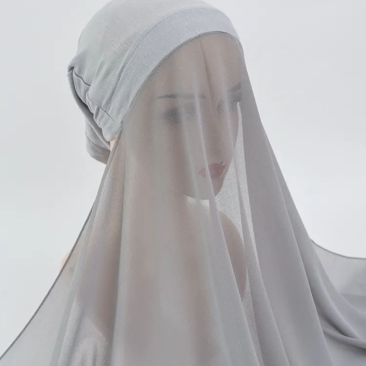 Новое мгновенное нижнее белье, шифоновый хиджаб с внутренним Джерси, шапки moadal, головной платок, шаль, шарф