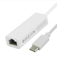 Adaptador de red Gigabit USB tipo C a RJ45 Ethernet Lan de 100Mbps, adaptador de red externo inalámbrico con cable Plug Play para ordenador portátil