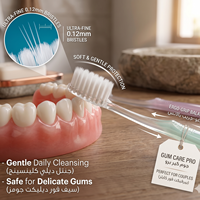 Brosses à dents jetables personnalisées pour hôtels professionnels populaires avec poils en nylon souple et poignée en plastique