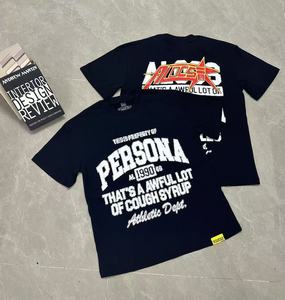 เสื้อยืดกันไอไซรัปของผู้ชายยี่ห้อดังพิมพ์ลายคลาสสิกแบบสแกนได้เสื้อแขนสั้นสำหรับผู้ชาย - Product Image 3