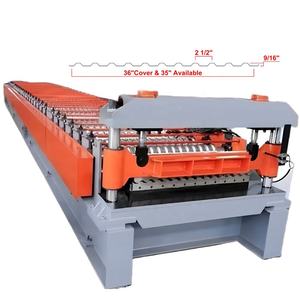 América Popular 9/16 "0,7mm-1,2mm Espesor Galvanizado Acero Metal Techo Forma Cubierta Máquina formadora de rollos - Product Image 3