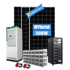 ソーラーシステム30kw 50kw 100kwハイブリッドエネルギー中国製ゲルバッテリープロジェクト
