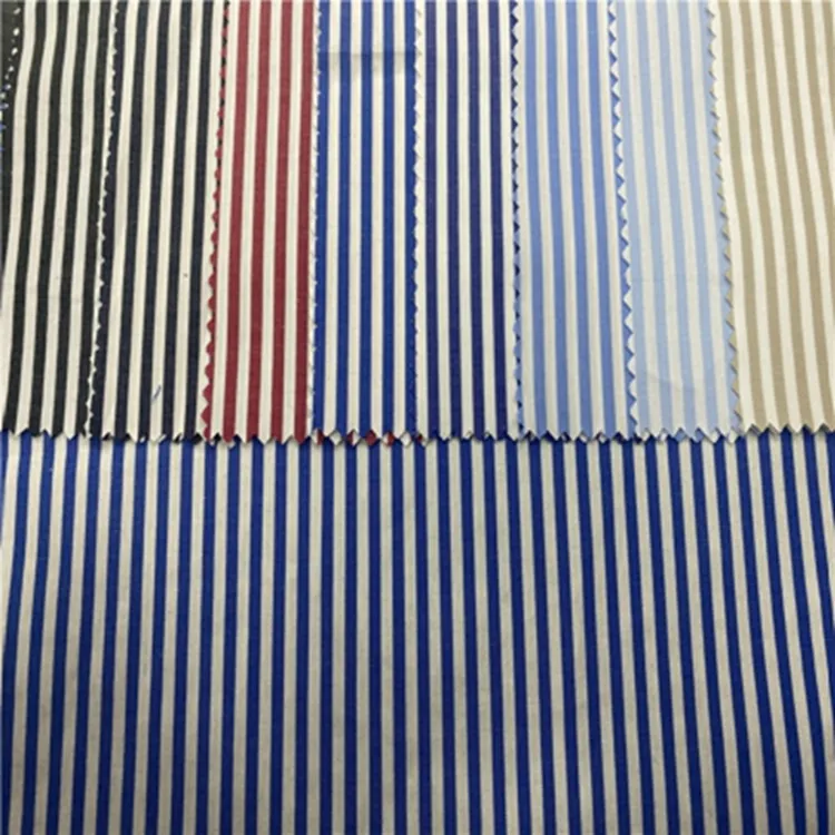 Factory Custom Anti-Static And Breathable 100% Cotton Yarn Dyed Shirt Fabrics Yarn dyed Stripe Fabric