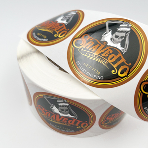 Tùy Chỉnh Vòng Dán Không Thấm Nước Vinyl Dính Nhãn Cuộn Cho Các Sản Phẩm Thực Phẩm Lá Vàng Logo In Ấn - Product Image 2