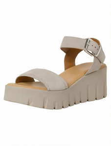 Sandales compensées à plateforme pour femme, à bride cheville, bout ouvert, décontractées et à talons - Product Image 1