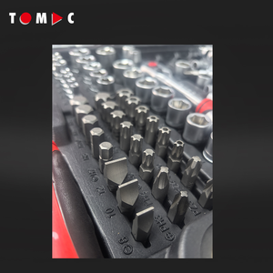 TOMAC <span class=keywords><strong>CRV</strong></span> <span class=keywords><strong>202</strong></span> piezas 1/4 ", 3/8" y 1/2 "Drives Socket Juego de herramientas con mango de trinquete 45T para mecánica integral - Product Image 3