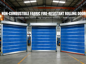 Portes de sortie incendie Huisda, système de détection d'incendie et d'ouverture de <span class=keywords><strong>porte</strong></span>, <span class=keywords><strong>porte</strong></span> coupe-feu enroulable en tissu inorganique ignifuge - Product Image 1