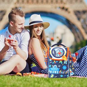 Boîte à lunch isotherme pour garçons Sac à lunch isotherme réutilisable Grand <span class=keywords><strong>fourre</strong></span>-tout pour l'école avec sangle réglable et porte-bouteille CANETTES - Product Image 4