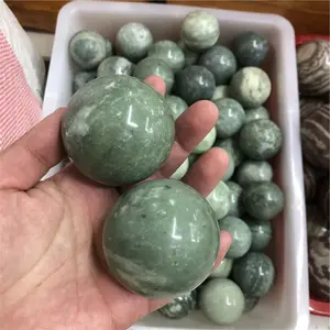 wholesale natural quartz crystal ball xiuyan jade sphere for decoration