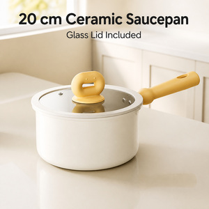 Casserole en céramique légère multi-usages avec panier vapeur et poignée résistante à la chaleur pour cuisinière à induction - Product Image 1