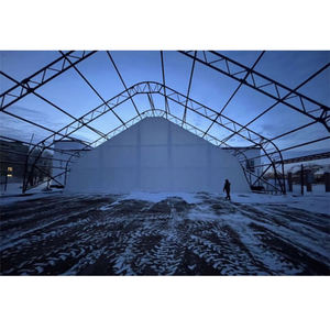 Tente de stockage moderne en PVC blanc, structure de charpente en acier, imperméable, préfabriquée, pour garage et entrepôt, très vendue - Product Image 2