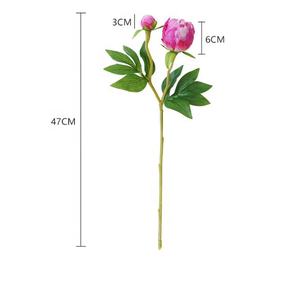 Pivoines artificielles de fleurs en soie à 2 têtes de haute qualité pour la décoration intérieure - Product Image 6