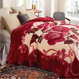 도매용 퀸 사이즈 두꺼운 밍크 담요, 한국 스타일 라셀 니트 폴리에스터 플러시 벨벳 플리스 겨울 여행용 담요 - Product Image 3