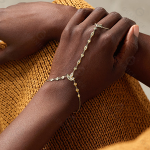 Pulsera de Plata de Ley <span class=keywords><strong>925</strong></span> Gemnel con Diseño de Flor de Ciruelo, Bisel de Circonita, Joyería Floral Elegante Hecha a Mano - Product Image 3