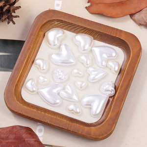 Autocollants pour ongles en forme de cœur, imitation perle, auto-adhésifs, pour nail art, accessoires de bijouterie DIY, origine Yiwu, non toxiques - Product Image 1