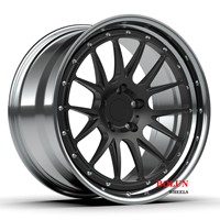 20x9 21x13 20x8.5 20x9.5 20x10.5 20x11 5x112 5x120 5x108PCD personnalisé 2 pièces roue forgée en argent noir pour Benz,BMW,Frod,Rangerover