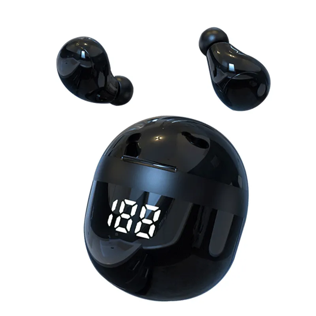 SK18 TWS Headphones Noise Cancelling Wireless Earphones LCD Screen Invisible Mini Earbuds