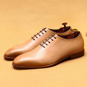 Chaussures habillées décontractées pour hommes en cuir véritable de haute qualité, bout rond, boucle, chaussures habillées respirantes pour l'automne - Product Image 5