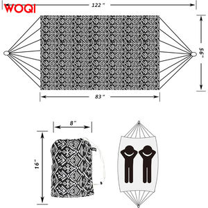 WOQI personalizado interior y exterior estilo mexicano plegable portátil grande impreso borla hamaca - Product Image 2