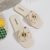 Nouvelles sandales pour femmes, tongs d'été antidérapantes, chaussures décontractées pour la plage, tongs plates tendance, sandales pour femmes