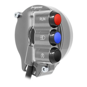 Cubierta de control del acelerador con interruptor integrado en el manillar para Aprilia (Titanio) - Product Image 2
