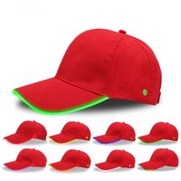 Cappello da camionista N824 personalizzato con stampa, cappello snapback in cotone personalizzato, cappello luminoso da rave, cappellini luminosi a LED lampeggianti, cappello da baseball luminoso a LED.