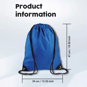 Sac à dos de sport promotionnel personnalisé au prix d'usine, sac à cordon en polyester 210d, impression d'emballage, logo personnalisé, sac à cordon - Product Image 2