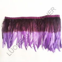 Plumes de queue de coq naturelles de haute qualité de la marque SHC, teintes en deux tons, 20-45 cm, pour costumes de carnaval et projets DIY