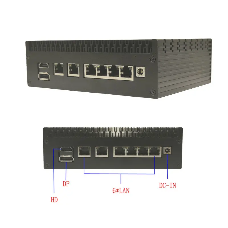 Firewall Mini Pc 8th/10th Cele-ron4205 5205 6x I225 Lans Ddr4 Pfsense Router Pc Network Security Appliance desktop computer