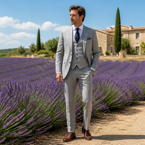 Completo di Alta Gamma a 5 Pezzi per Uomo, Vestibilità Slim, Ideale per <span class=keywords><strong>l</strong></span>'Ospite d'<span class=keywords><strong>Onore</strong></span> - Product Image 2