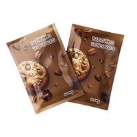 Sac d'emballage à trois soudures latérales sur mesure et imprimé, pochette en film laminé mat MOPP/BOPP/PE/PET avec fermeture éclair