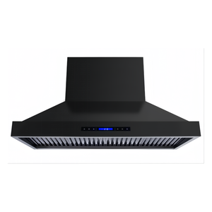 Campana Extractora de Pared de Acero Inoxidable Negra de 36 Pulgadas y 900 CFM con Control Remoto, 4 Velocidades y Luces LED - Product Image 1