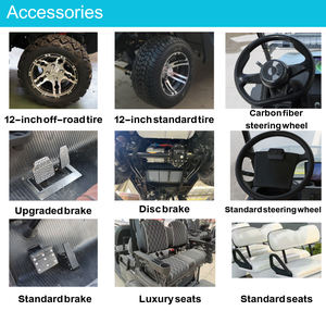 รถกอล์ฟไฟฟ้าฉุกเฉินรถยก6ที่นั่งรถกอล์ฟออฟโรดไฟฟ้า - Product Image 6