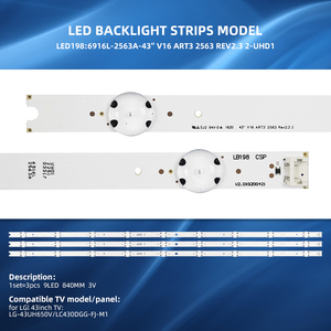 Bande LED rétro-éclairage <span class=keywords><strong>TV</strong></span> 43 pouces, <span class=keywords><strong>prix</strong></span> de gros, V16 ART3 2563 REV2.3 2-UHD1 pour <span class=keywords><strong>LG</strong></span> Luces LED <span class=keywords><strong>TV</strong></span> 43UH650V 43U - Product Image 2