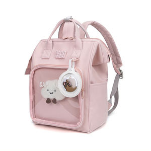 Mochila Escolar Personalizada Impermeable para Mujer, Estilo Universitario, con Ventana Transparente, de Lona, Tipo Ita Bag, Gran Capacidad - Product Image 2