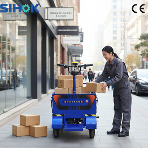 Carros de Carga de Alto Rendimiento con 4 Ruedas, Carro de Plataforma Resistente, Carro Eléctrico Operado por Batería para Transporte - Product Image 1