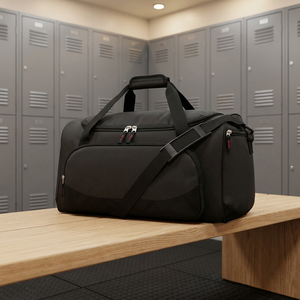 Bolsa de Gimnasio Unisex de Lujo, 30-40L, Negra, Resistente, con Correa de Hombro, Bolsa Deportiva Grande para Viajes, Entrenamiento, Fitness, Lona, PVC, Portátil - Product Image 2