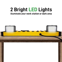 Linsheng Fabrika Satışı Ağır Hizmet Tipi 25Ft 6 Prizli USB Akım Korumalı Atölye Uzatma Kablosu Priz Çoklayıcı