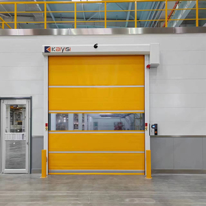 Porte rapide enroulable en tissu 2025 <span class=keywords><strong>PVC</strong></span>, porte à enroulement rapide <span class=keywords><strong>avec</strong></span> fenêtre transparente, coupe-vent, faible bruit, fournisseur de portes - Product Image 1