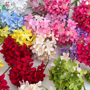 Hydrangea Artificial <b>Flower</b> <b>Single</b> Stem Silk <b>Flower</b> Wedding Decoration Handmade Floral Arrangement - Product Image 2