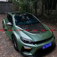 Peu coûteux pour Volkswagen Scirocco pare-chocs avant large garde-boue Kit FRP fibre de carbone Style Aspec carrosserie capot fabrication personnalisée