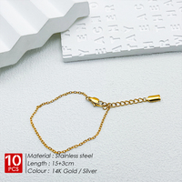 eManco Lot de 10 Bracelets Fins en Acier Inoxydable avec Chaîne O et Jonc Ajustable Minimaliste pour Femme, Idéal pour le Quotidien et le Superposition