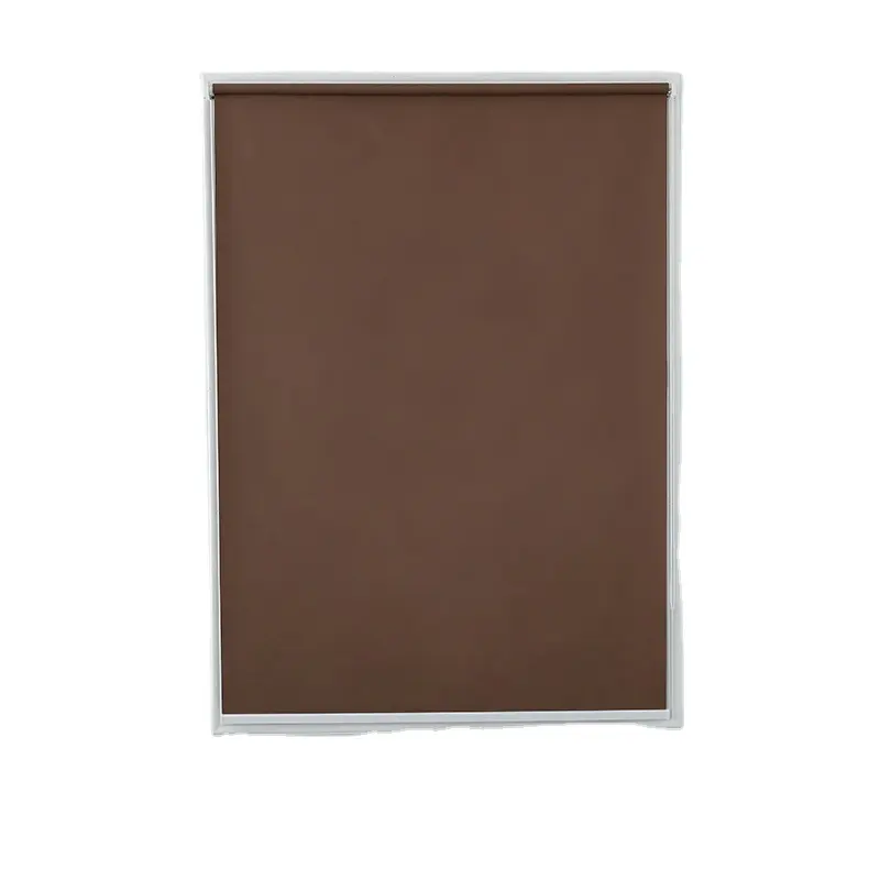 H.cheng Home Hot sale high quality pull the curtain fabric cloth blackout luxury pure window Brown curtains for the living room