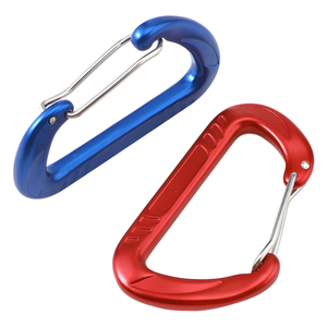 Mousqueton en aluminium durable 5KN EH1304U pour l'industrie générale et le camping, avec logo personnalisable, anodisé en usine, à verrouillage par câble - Product Image 5