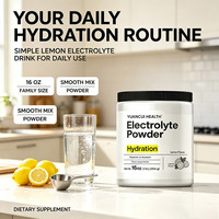 Poudre d'électrolytes naturels BCAA Créatine monohydrate Mélange minéral sans sucre Hydratation quotidienne pour adultes Supplément de récupération sportive