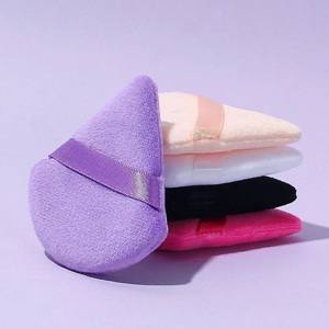 Latex Free Reusable Velvet Makeup Puff Triangle Skin Friendly Blending Sponge for Powder <b>Foundation</b> - Product Image 5