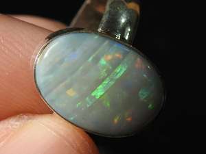 Australian Multi Fire <b>Opal</b> Bezel Setting Classic Gemstone <b>Ring</b> 925 Sterling <b>Silver</b> Men's 12x11mm 9.5 US Size Handmade - Product Image 3