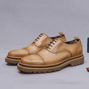 Zapatos de Negocios Modernos para Hombre, Diseño Nuevo, con Cordones, Punta en Pico, Aumentan la Estatura, Impermeables y Transpirables - Product Image 2