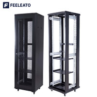 Baie de serveur de centre de données 19 pouces 47U en acier SPCC 600x1000MM, sur pied, avec porte en verre trempé, protection IP20, en stock